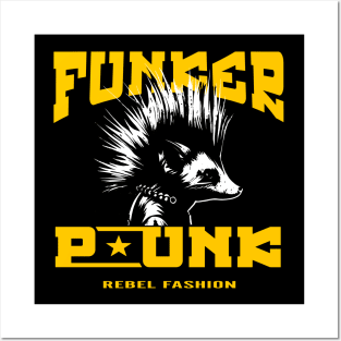 PUNK Raccoon Posters and Art